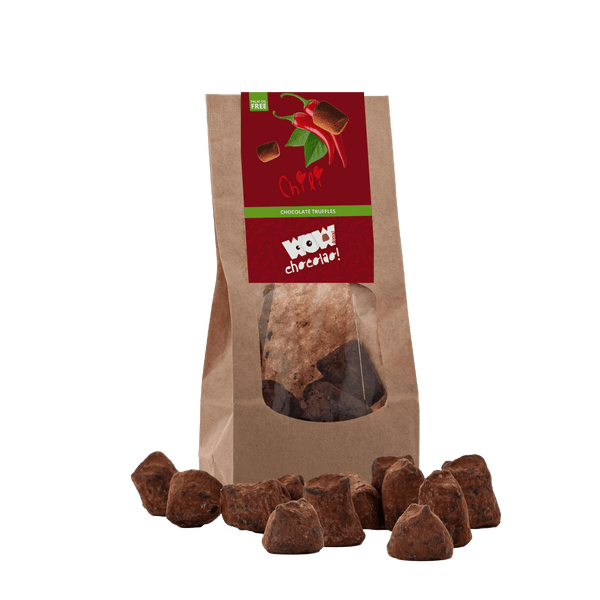 Chili-Schokoladentrüffel - Biologisch abbaubarer Beutel 130g