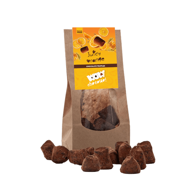 Konfitierte Orangen-Schokoladentrüffel - Weihnachtsedition - Biologisch abbaubarer Beutel 130g