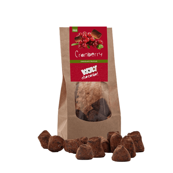 Cranberry-Schokoladentrüffel - Biologisch abbaubarer Beutel 130g