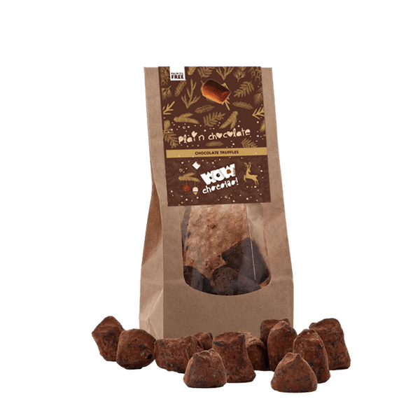 Schlichte Schokoladentrüffel - Weihnachtsedition - Biologisch abbaubarer Beutel 130g