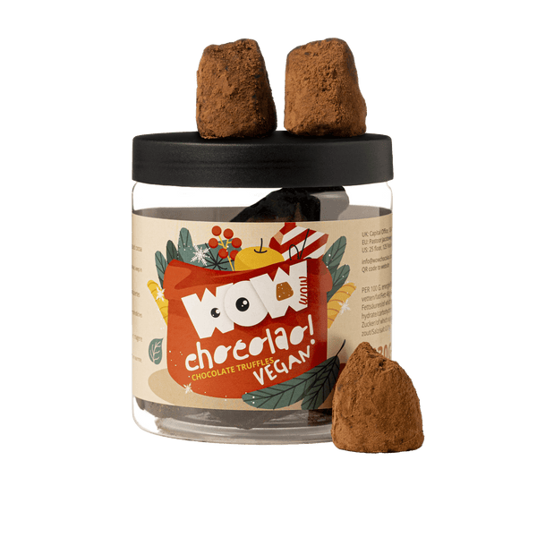 Vegane Weihnachts-Trüffel Geschenkglas 130g | Milchfreie Festtagsschokolade