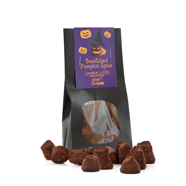 Verhexte Kürbisgewürz - Halloween Schokoladentrüffel - Biologisch abbaubare Tüte 130g