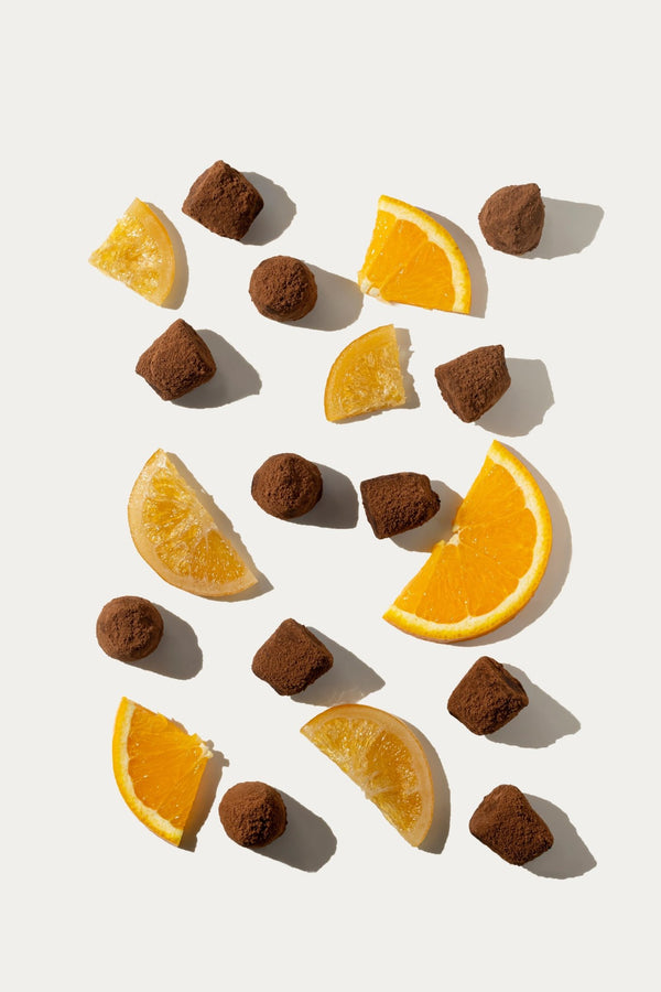 Kandierte Orangen-Schokoladen-Trüffel – lose