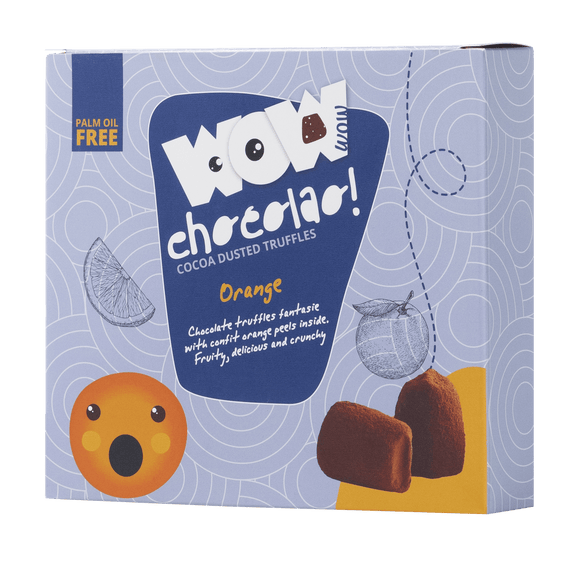 Candied Orange Peel Chocolate Truffles XL Box 250g | Citrus Chocolate - WOW Chocolao!