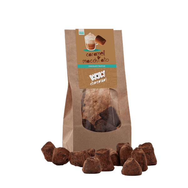 Karamell Macchiato Schokoladentrüffel - Biologisch abbaubarer Beutel 130g