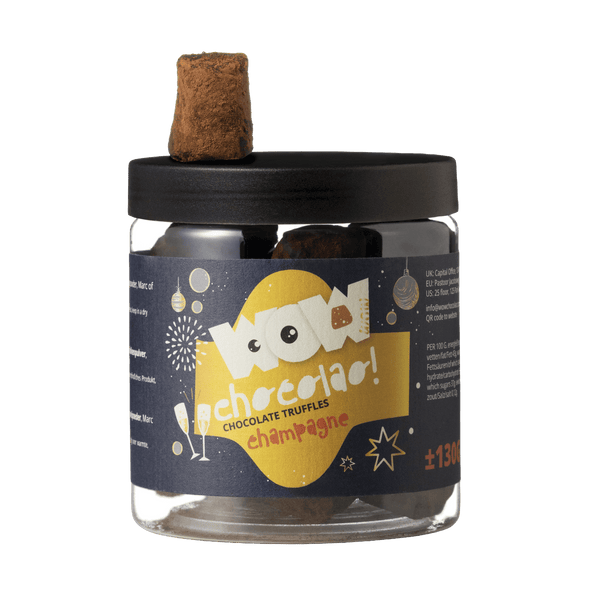 Champagner - Neujahrs-Schokoladentrüffel - Geschenkglas 130g
