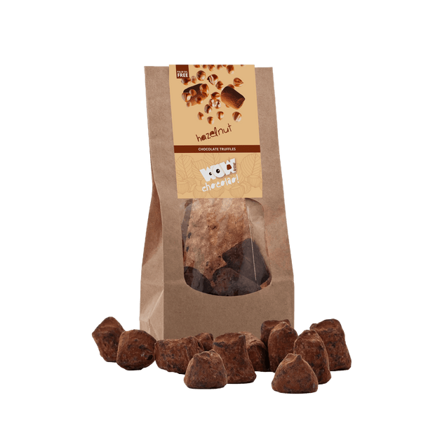Haselnuss-Schokoladen-Trüffel - Biologisch abbaubarer Beutel 130g