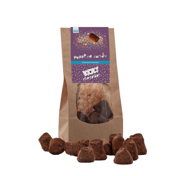Knisternde Bonbon-Schokoladentrüffel - Biologisch abbaubarer Beutel 130g