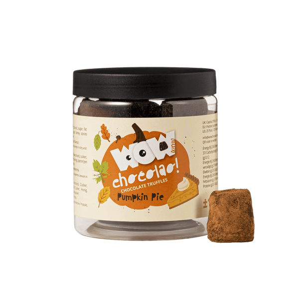 Kürbiskuchen-Schokoladentrüffel Geschenkglas 130g | Herbst-Dessert-Schokolade